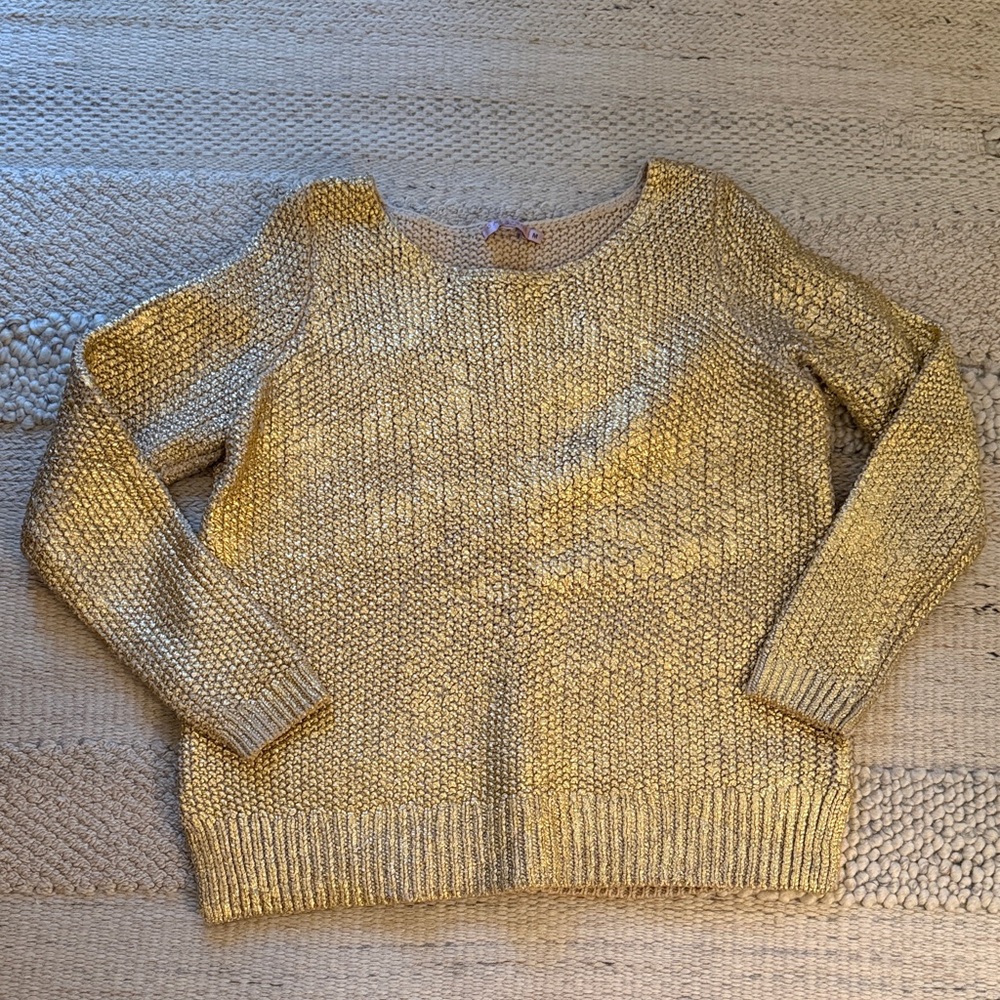 Calypso St. Barth Gold Painted Wool Sweater